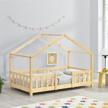 Kinderbett Treviolo 70x140 cm Holzfarben [en.casa]
