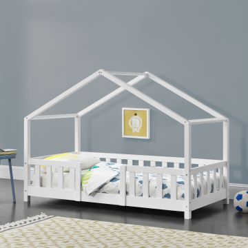 Kinderbett Treviolo 80x160 cm Weiß [en.casa]