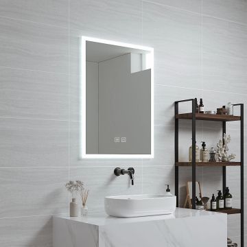 LED-Badspiegel Scafa 45x60 cm Weiß [pro.tec]