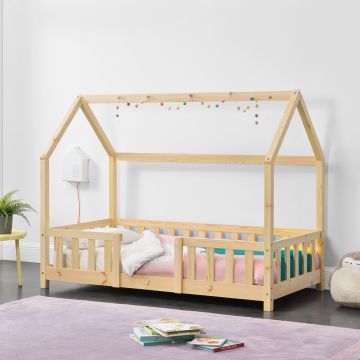 Kinderbett Sisimiut 80x160 cm Holzfarben [en.casa]