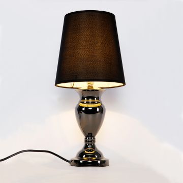 Moderne Tischlampe H:48cm Schwarz Tischleuchte Lampe Leuchte [Lux.Pro]