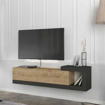 Fernsehschrank Luhanka 150x29,5x38,5cm Eiche in verschiedenen Farben [en.casa]