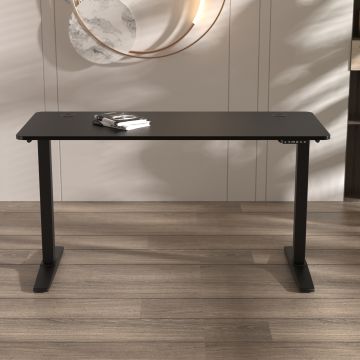 Höhenverstellbarer Tisch Kento 140x60cm Schwarz [pro.tec]